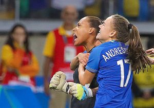 13/08/2016- Belo Horizonte- MG, Brasil- Jogos Olímpicos Rio 2016: Seleção feminina de futebol vence a australiana  e vai à semifinal. A partida aconteceu nessa sexta-feira (12/08) no estádio do Mineirão.  Foto:Ricardo Stuckert/ CBF