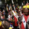 Mulheres indígenas marcham em Brasília