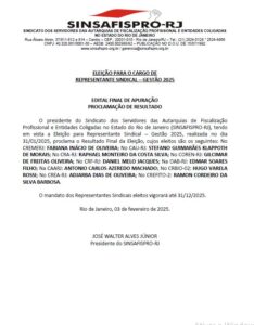 Eleição representante Sindical 2025